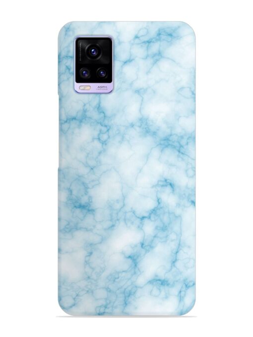 Blue White Natural Marble Snap Case for Vivo V20 Zapvi