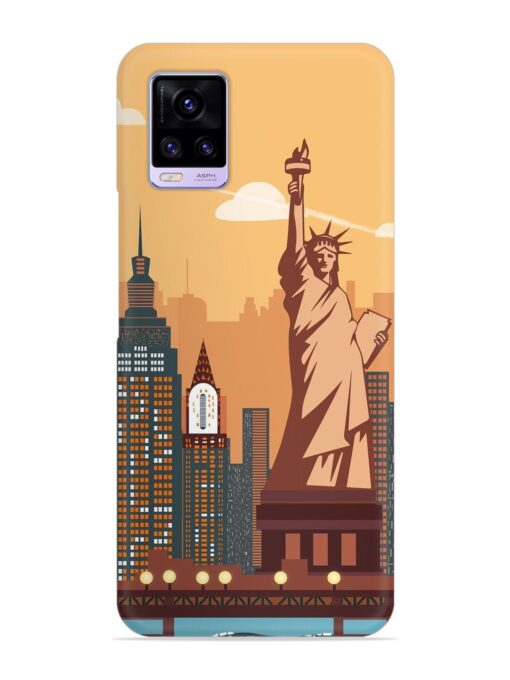 New York Statue Of Liberty Architectural Scenery Snap Case for Vivo V20 Zapvi