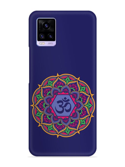 Om Mandala Art Blue Snap Case for Vivo V20 Zapvi