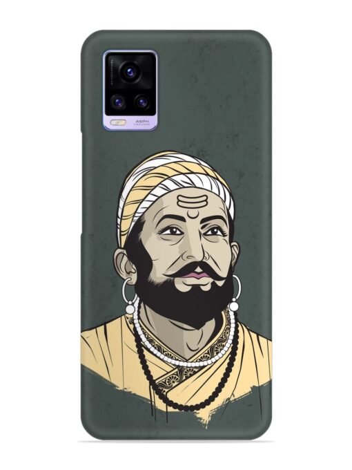 Shivaji Maharaj Vector Art Snap Case for Vivo V20 Zapvi