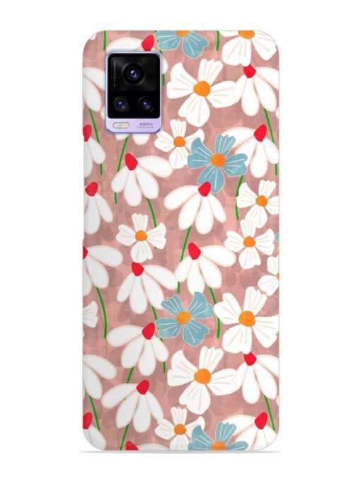 Abstract Petal Flowers Snap Case for Vivo V20 Zapvi