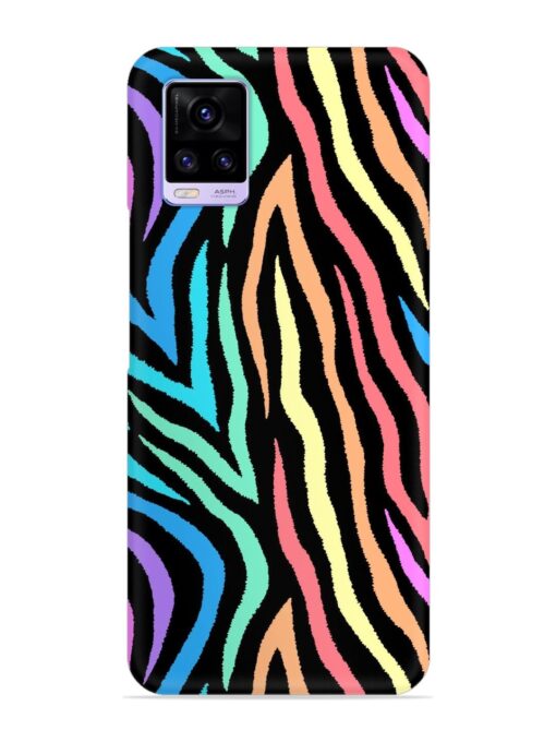 Colorful Abstract Zebra Snap Case for Vivo V20 Zapvi