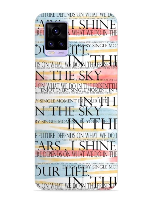 Seamless Slogans Pattern Snap Case for Vivo V20 Zapvi