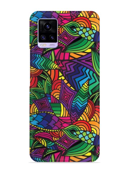 Abstract Multicolor Seamless Snap Case for Vivo V20 Zapvi