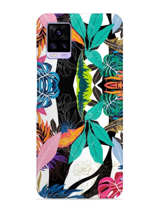 Floral Pattern Bright Snap Case for Vivo V20 Zapvi