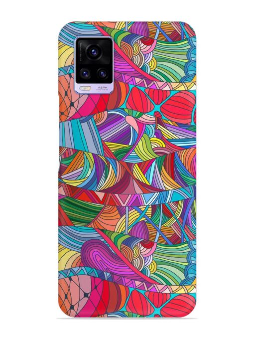 Seamless Patterns Hand Drawn Snap Case for Vivo V20 Zapvi