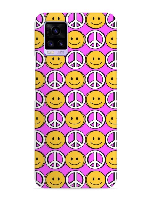 Smiley Face Peace Snap Case for Vivo V20 Zapvi