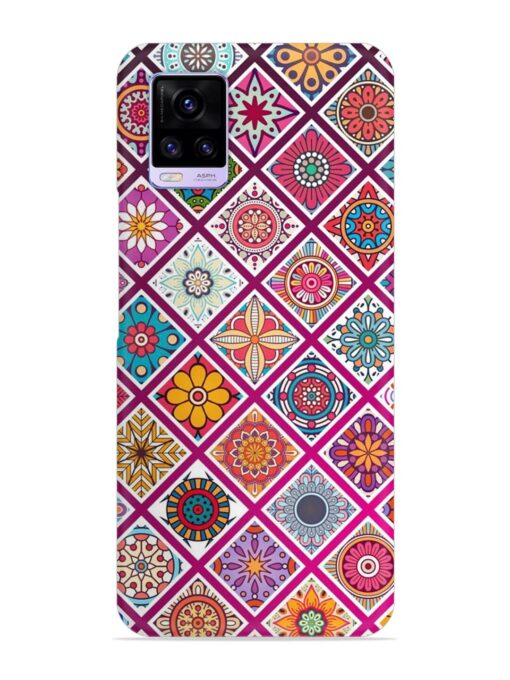 Seamless Tile Pattern Snap Case for Vivo V20 Zapvi