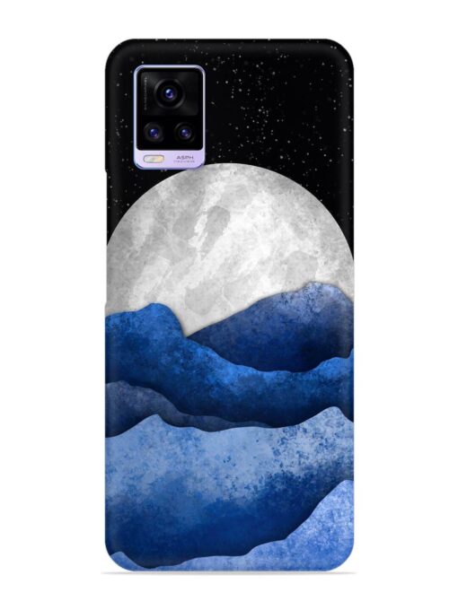 Full Moon Mountain Vector Snap Case for Vivo V20 Zapvi