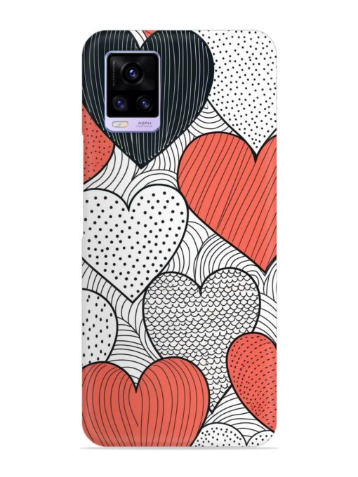 Girly Heart Seamless Snap Case for Vivo V20 Zapvi