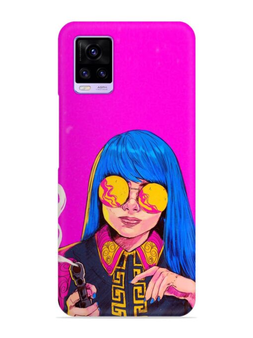 Aesthetic Anime Girl Snap Case for Vivo V20 Zapvi