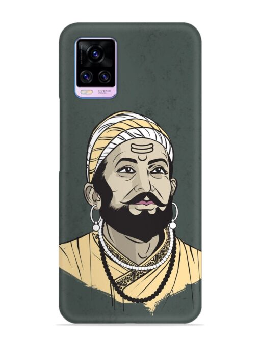 Shivaji Maharaj Vector Art Snap Case for Vivo V20 Pro Zapvi