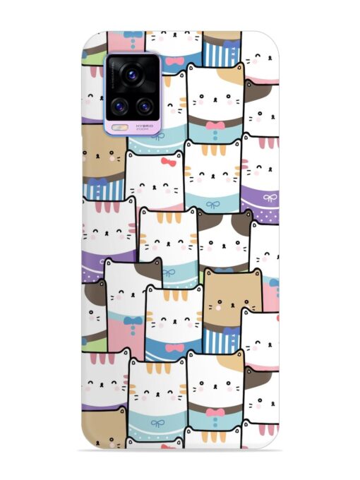 Cute Adorable Cat Snap Case for Vivo V20 Pro Zapvi