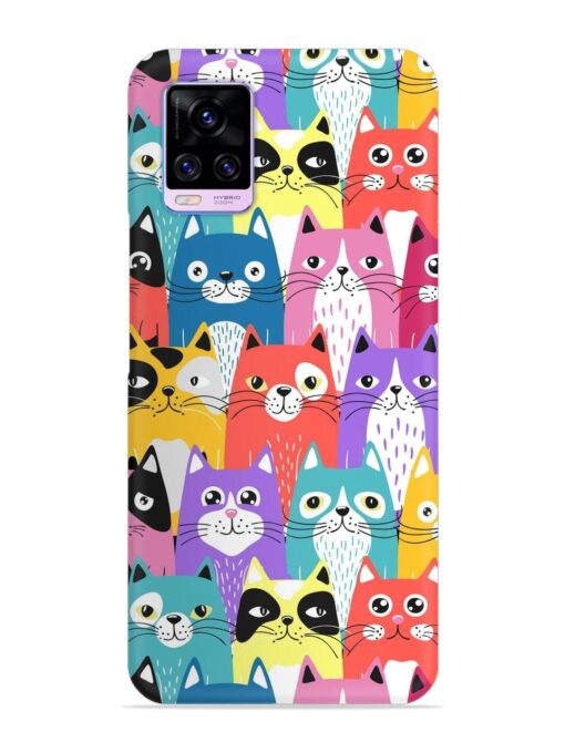 Funny Cartoon Cats Snap Case for Vivo V20 Pro Zapvi