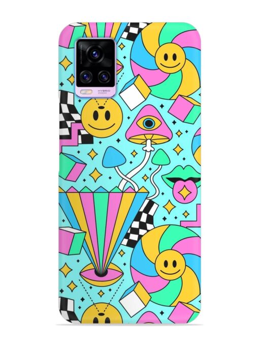 Trippy Rainbow 60S Snap Case for Vivo V20 Pro Zapvi