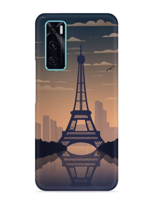 France Paris Eiffel Tower Gradient Snap Case for Vivo V20 Se Zapvi