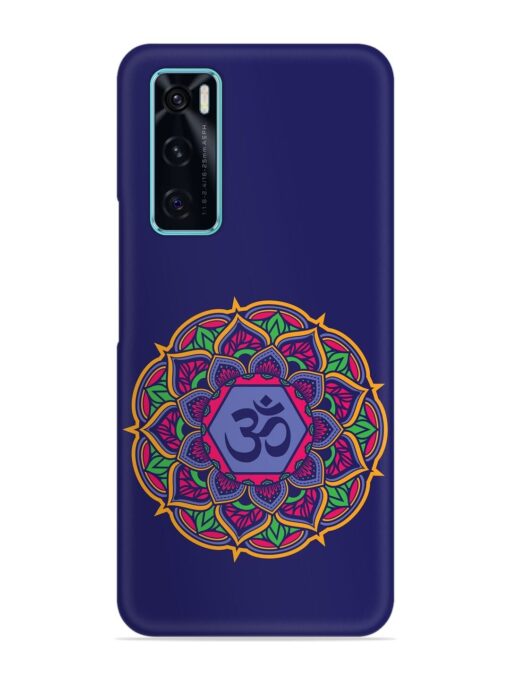 Om Mandala Art Blue Snap Case for Vivo V20 Se Zapvi