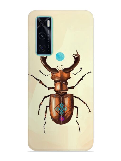 Stag Beetle Vector Snap Case for Vivo V20 Se Zapvi