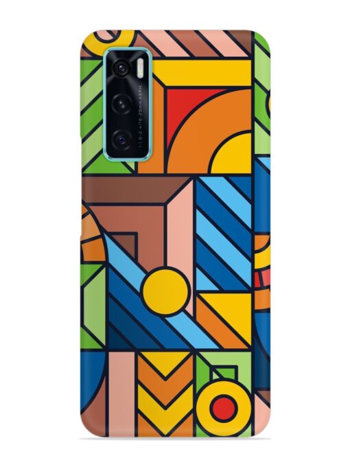 Colorful Geometric Snap Case for Vivo V20 Se Zapvi