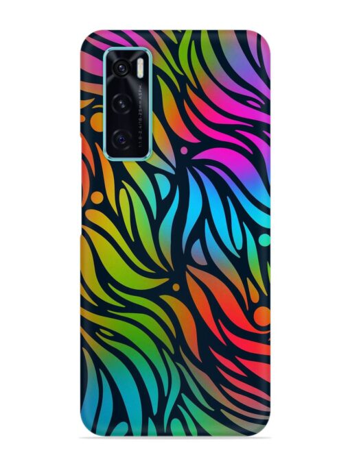 Abstract Leaf Design Snap Case for Vivo V20 Se Zapvi