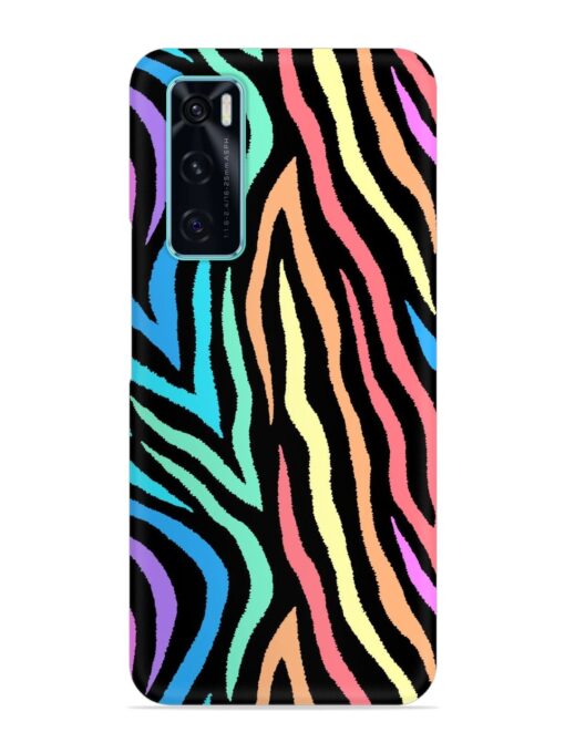 Colorful Abstract Zebra Snap Case for Vivo V20 Se Zapvi