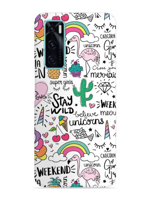 Unicorn Ice Cream Snap Case for Vivo V20 Se Zapvi