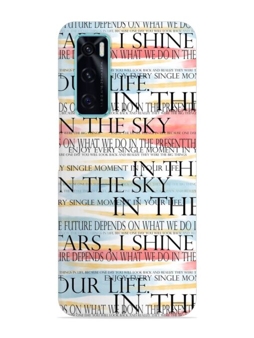 Seamless Slogans Pattern Snap Case for Vivo V20 Se Zapvi