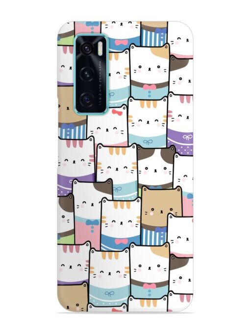 Cute Adorable Cat Snap Case for Vivo V20 Se Zapvi