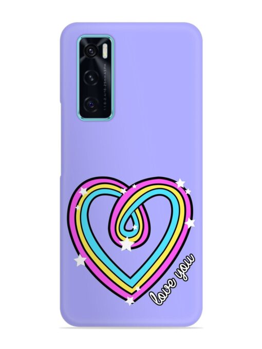 Colorful Rainbow Heart Snap Case for Vivo V20 Se Zapvi