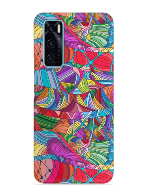 Seamless Patterns Hand Drawn Snap Case for Vivo V20 Se Zapvi