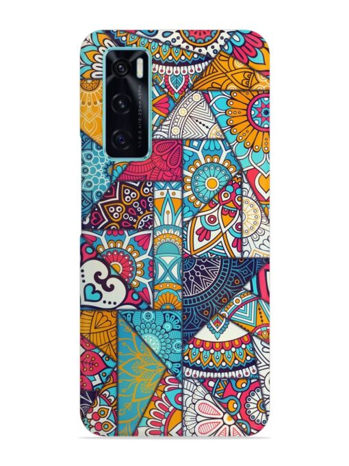 Patchwork Pattern Vintage Snap Case for Vivo V20 Se Zapvi