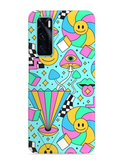 Trippy Rainbow 60S Snap Case for Vivo V20 Se Zapvi