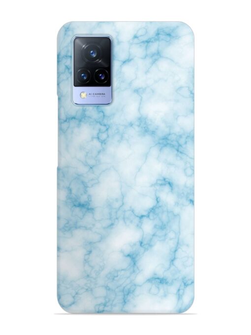 Blue White Natural Marble Snap Case for Vivo V21 (5G) Zapvi