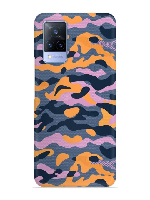 Camouflage Army Military English Orange Art Snap Case for Vivo V21 (5G) Zapvi