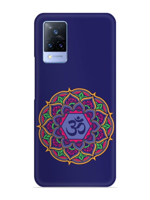 Om Mandala Art Blue Snap Case for Vivo V21 (5G) Zapvi