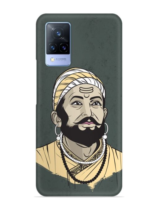 Shivaji Maharaj Vector Art Snap Case for Vivo V21 (5G)