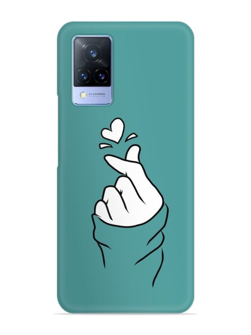 Korean Heart Sign Art Snap Case for Vivo V21 (5G) Zapvi