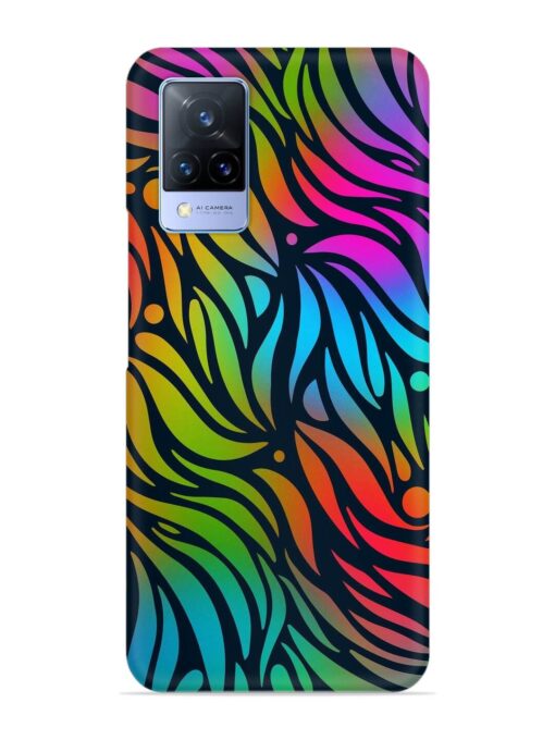 Abstract Leaf Design Snap Case for Vivo V21 (5G) Zapvi