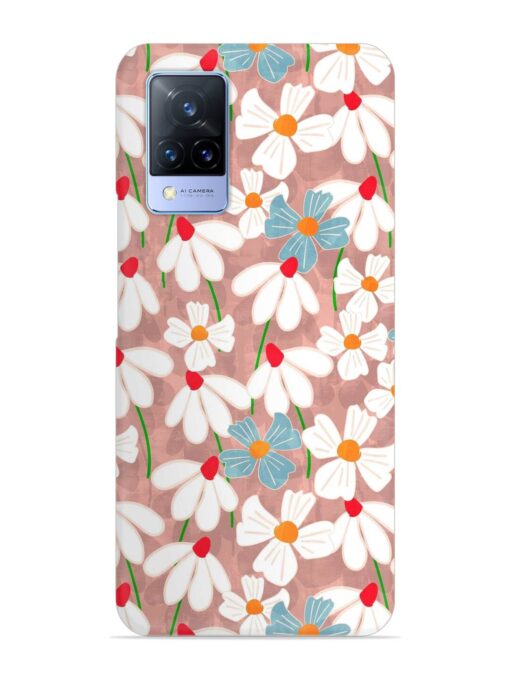 Abstract Petal Flowers Snap Case for Vivo V21 (5G) Zapvi