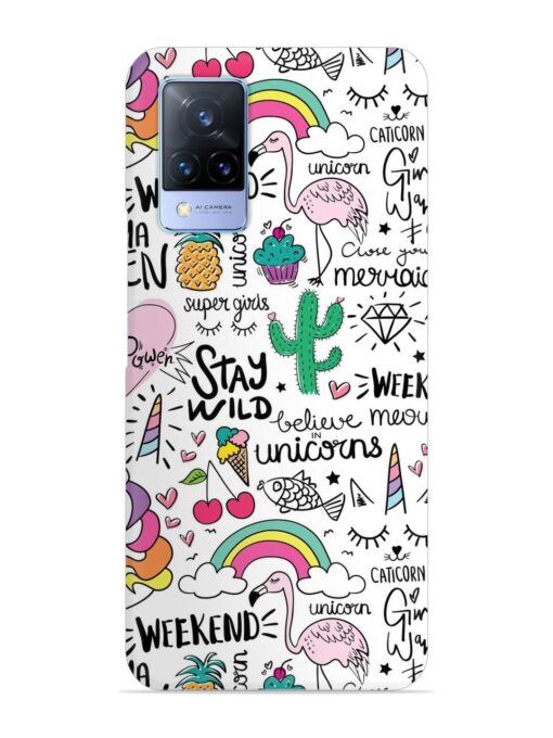 Unicorn Ice Cream Snap Case for Vivo V21 (5G)