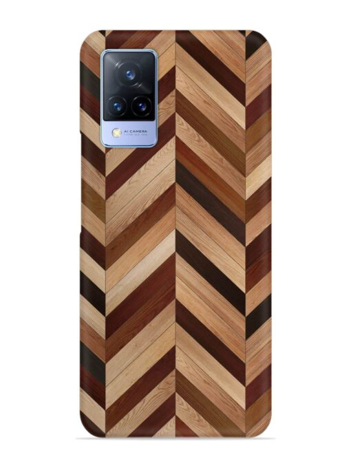 Seamless Wood Parquet Snap Case for Vivo V21 (5G) Zapvi