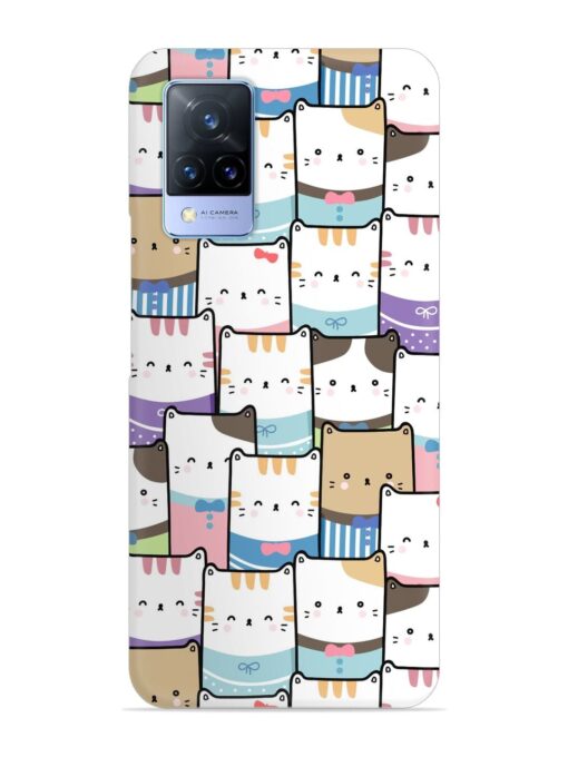 Cute Adorable Cat Snap Case for Vivo V21 (5G) Zapvi