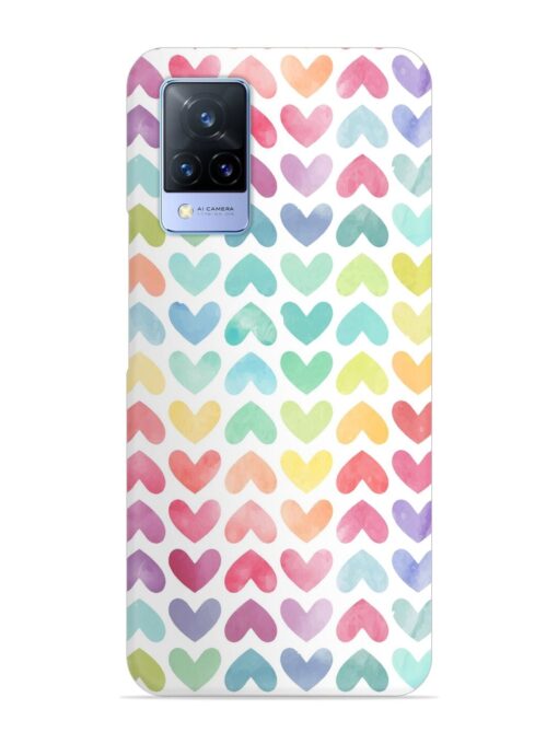 Seamless Colorful Watercolor Snap Case for Vivo V21 (5G) Zapvi