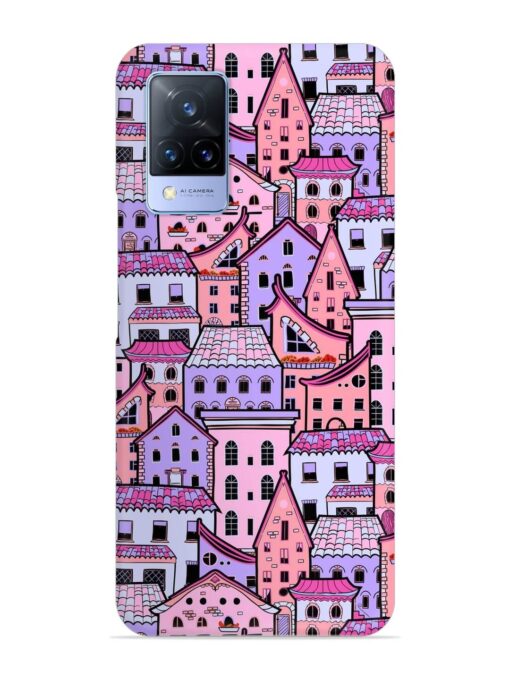 Seamless Pattern Houses Snap Case for Vivo V21 (5G) Zapvi