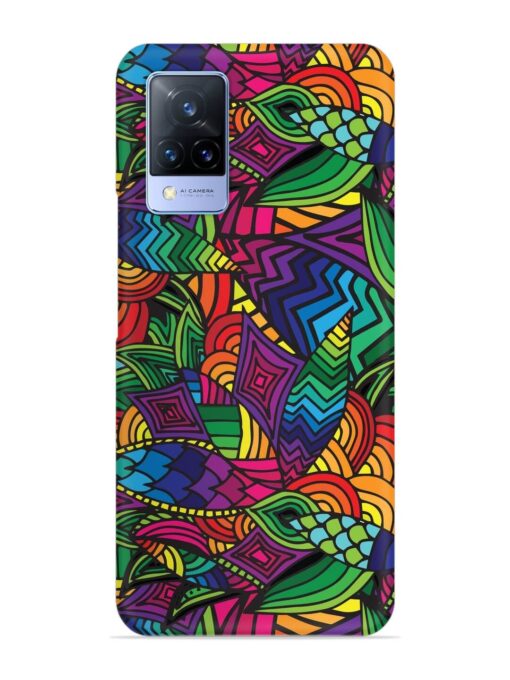 Abstract Multicolor Seamless Snap Case for Vivo V21 (5G) Zapvi