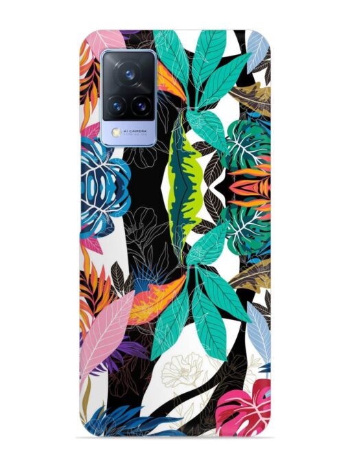 Floral Pattern Bright Snap Case for Vivo V21 (5G) Zapvi