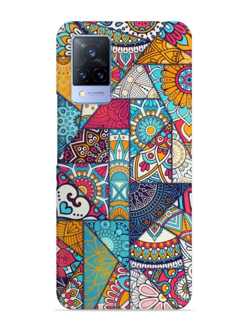 Patchwork Pattern Vintage Snap Case for Vivo V21 (5G) Zapvi