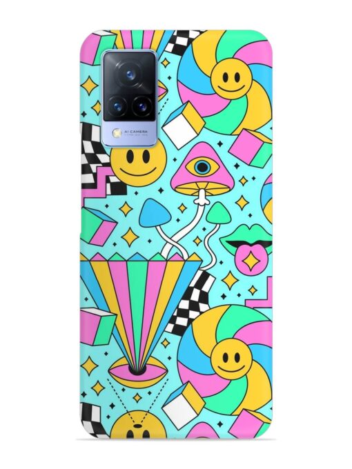 Trippy Rainbow 60S Snap Case for Vivo V21 (5G) Zapvi