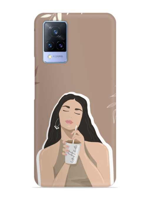 Girl With Coffee Snap Case for Vivo V21 (5G)