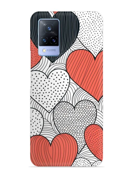 Girly Heart Seamless Snap Case for Vivo V21 (5G) Zapvi